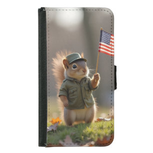 Patriotic Squirrel Samsung Galaxy S5 Wallet Case