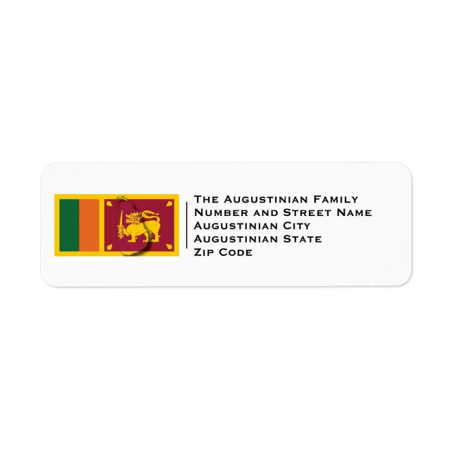 Patriotic | SRI LANKA FLAG Label (Front)