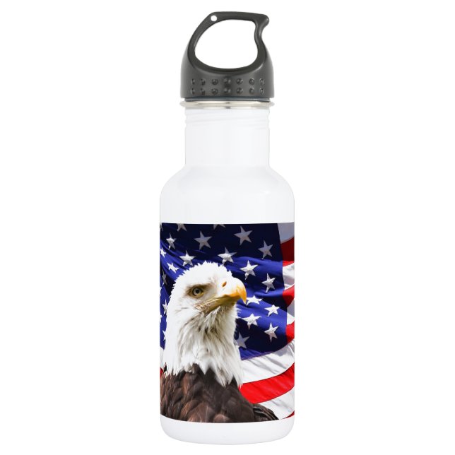 Patriotic Stainless Steel Water Bottle (Front)