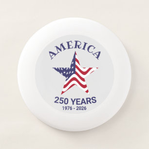 Patriotic Star 250 Years American Flag Frisbee