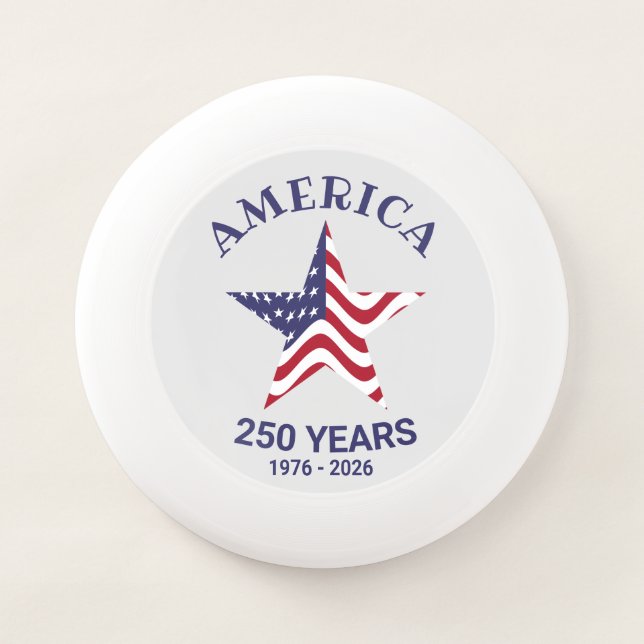 Patriotic Star 250 Years American Flag Frisbee (Front)