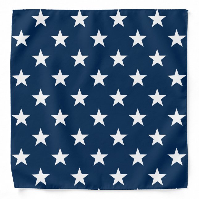 Patriotic star bandana | 4th of july accessories (Front)