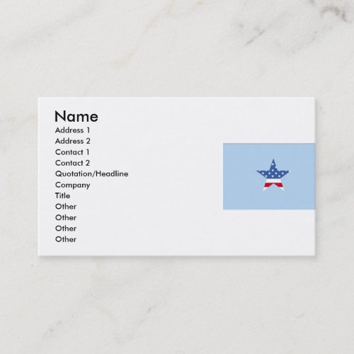 Patriotic Star Business Card
