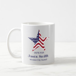 Patriotic Star Election Coffee Mug American Flag