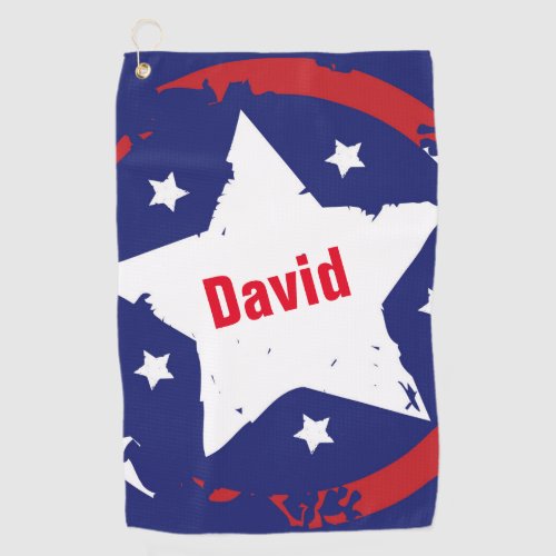 Patriotic Star Golf Towel