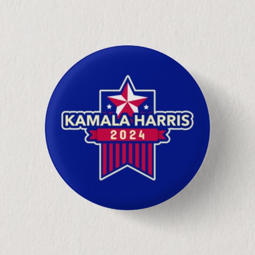 Patriotic Star Harris 2024 Button