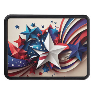 Patriotic Star Hitch Cover