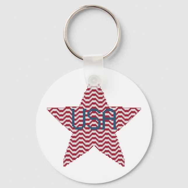 Patriotic Star Keychain (Front)