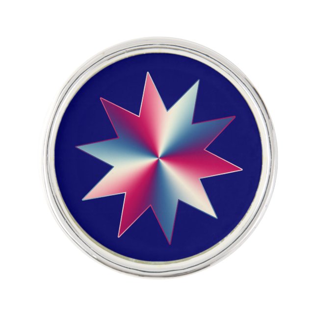 Patriotic Star Lapel Pin (Front)