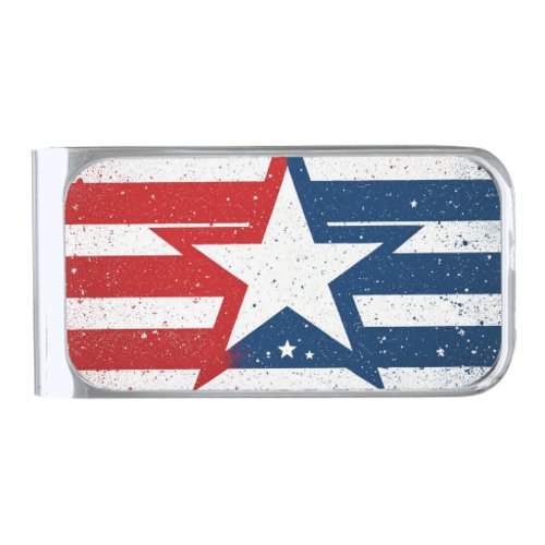 Patriotic Star Money Clip