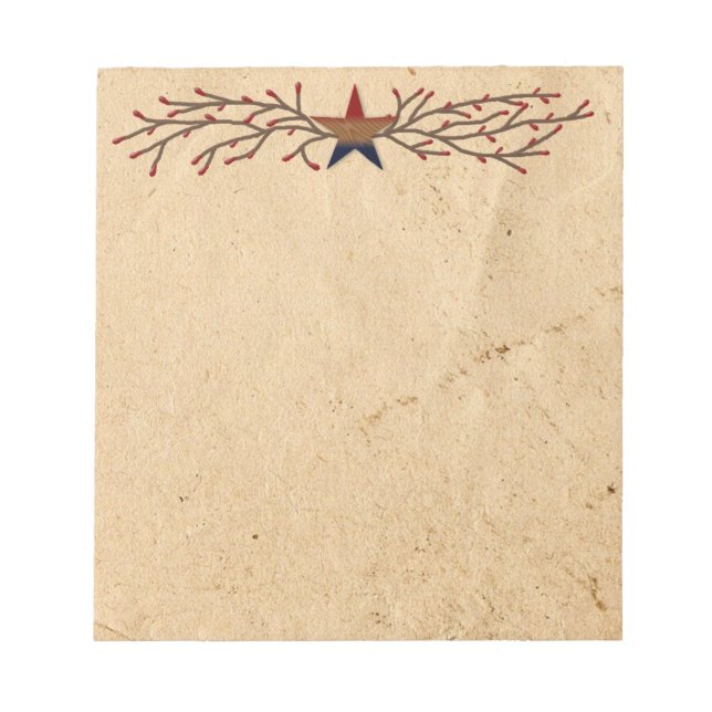 Patriotic Star Notepad (Front)