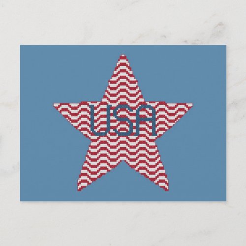 Patriotic Star Postcard