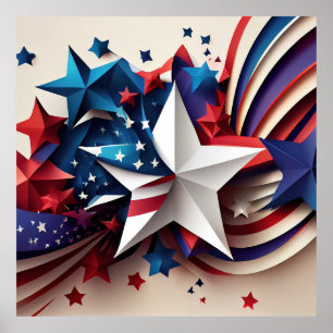 Patriotic Star Poster