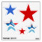 Patriotic Star Set of 5 Removable Wall Decals