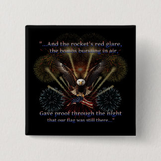 Patriotic Star-Spangled Banner Quote America Button