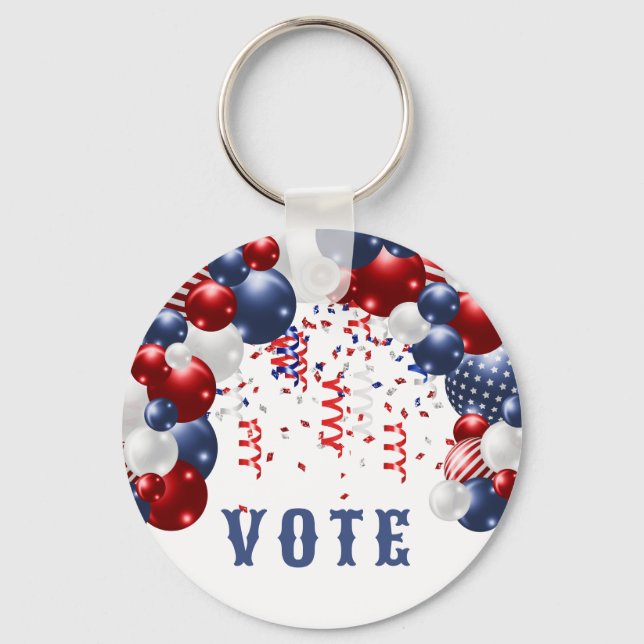 Patriotic Star Spangled Celebration Arch Keychain (Front)