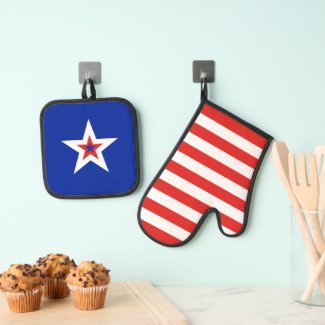 Patriotic Star & Stripes with Optional Text