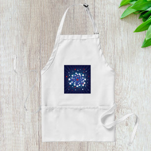 Patriotic Starburst Red White and Blue USA  Adult Apron