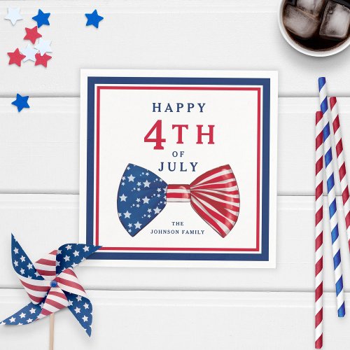 Patriotic Stars And Stripes 4th Of July Napkins