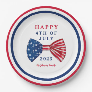 Patriotic Stars And Stripes 4th Of July Paper Plates
