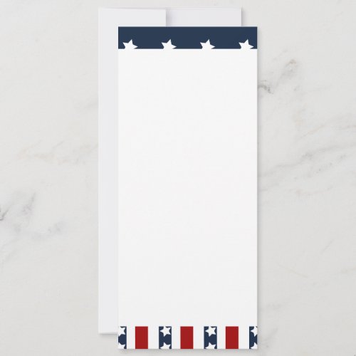 Patriotic Stars and Stripes American Flag Design Invite