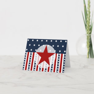 Patriotic Stars and Stripes American Flag Design Card