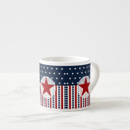 Patriotic Stars And Stripes American Flag Design Espresso Cup