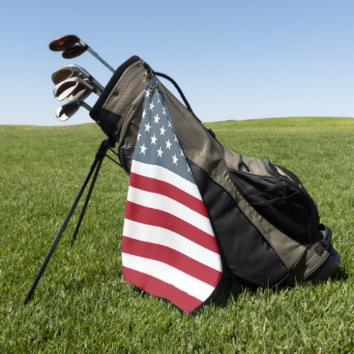 Patriotic Stars and Stripes American Flag Golf Towel