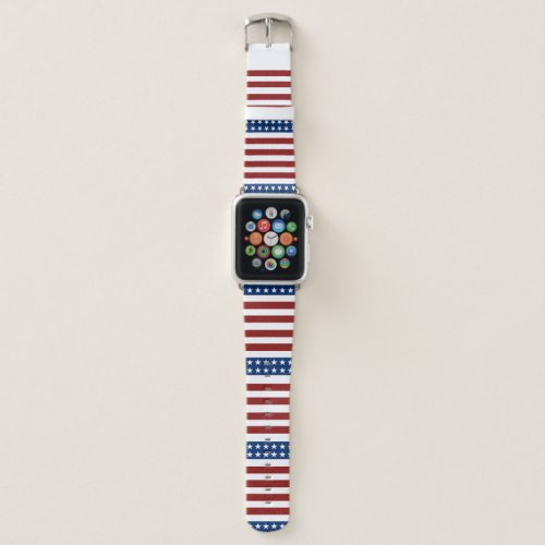 Patriotic Stars and Stripes Apple Watch Band
