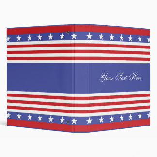 Patriotic Stars and Stripes Binder