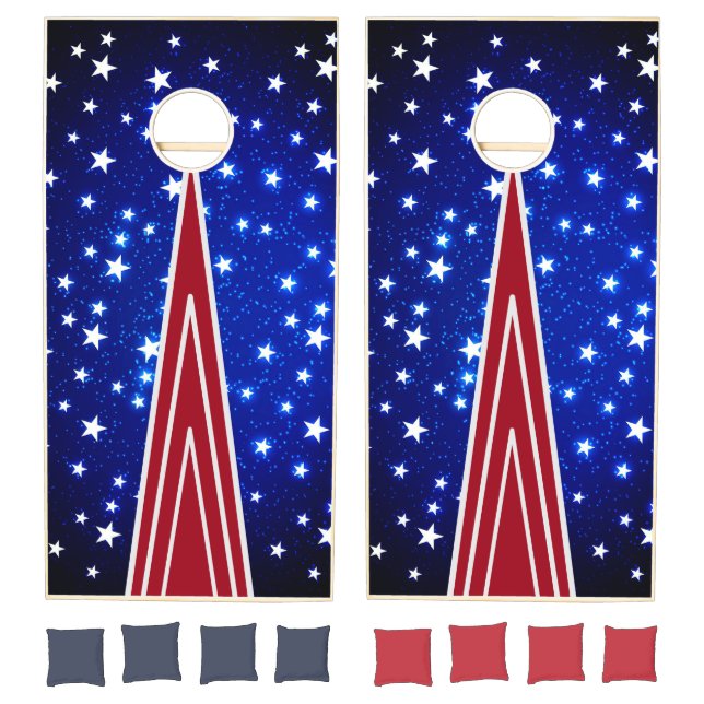 Patriotic Stars And Stripes Cornhole Set (Set)