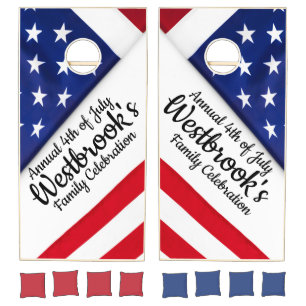Patriotic Stars and Stripes Cornhole Set