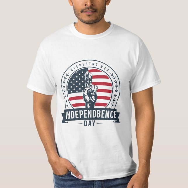 Patriotic Stars and Stripes Independence Day  T-Shirt (Front)