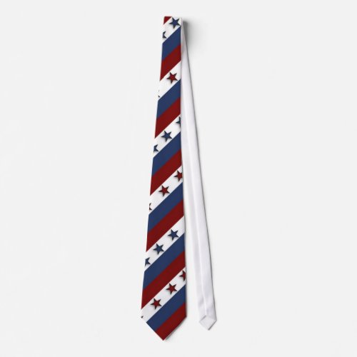 Patriotic Stars and Stripes Neck Tie