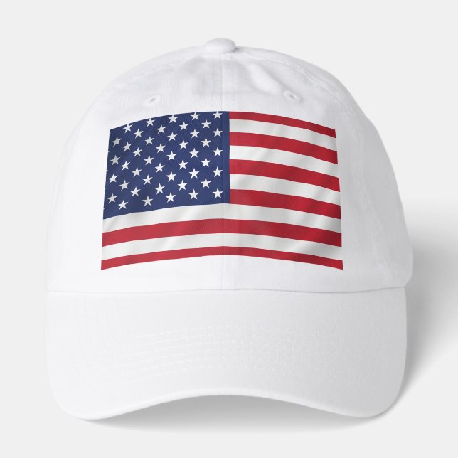 Patriotic Stars and Stripes Red Blue White Family Hat (Front)