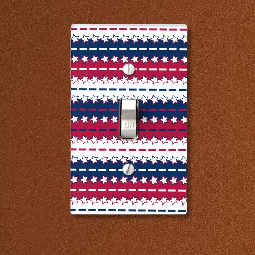 Patriotic _ Stars and stripes _ Red White Blue Light Switch Cover