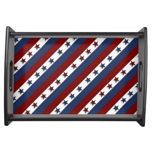 Patriotic Stars and Stripes Serving Tray