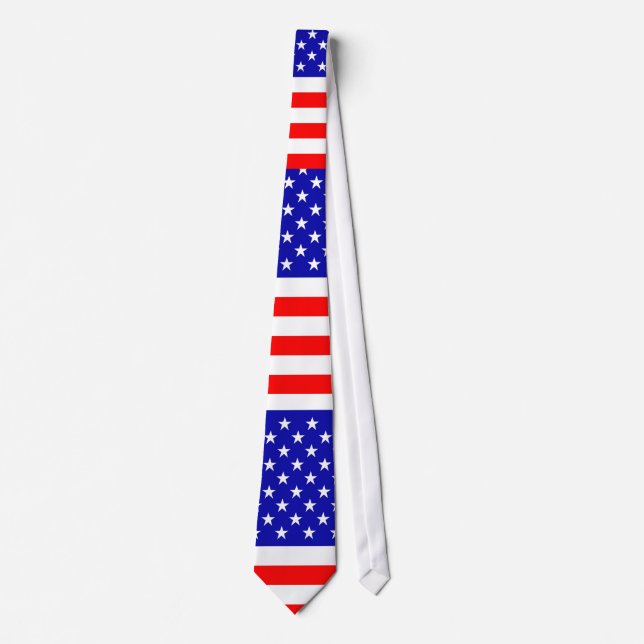 Patriotic Stars And Stripes Tie (Front)