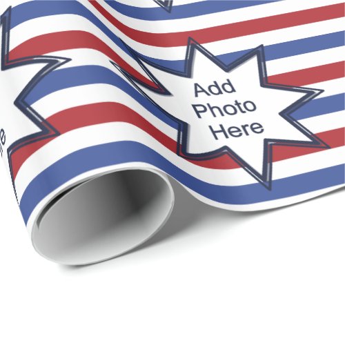Patriotic Stars and Stripes Wrapping Paper