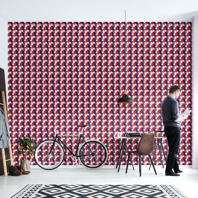 Patriotic Stars Background Curtain & Wallpapers Wallpaper (Living Room)