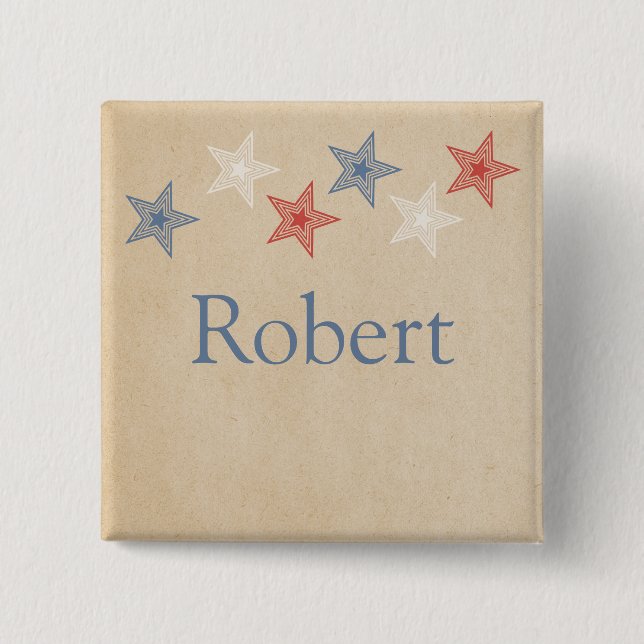 Patriotic Stars Button (Front)