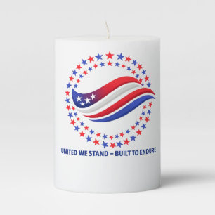 Patriotic Stars Circle Flag Design Shirt – United  Pillar Candle