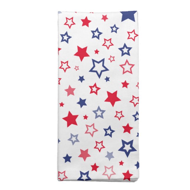 Patriotic Stars Cloth Napkin-Dinner Set (Folded)