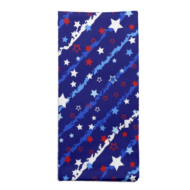 Patriotic Stars Cloth Napkin-Dinner Set (Folded)