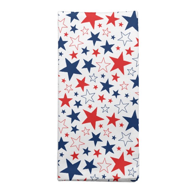Patriotic Stars Cloth Napkin-Dinner Set (Folded)