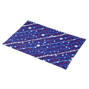 Patriotic Stars Cloth Placemat