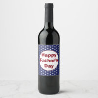 Patriotic Stars Father's Day Wine Labels