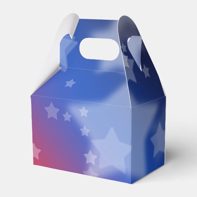 Patriotic Stars Favor Box (Front Side)