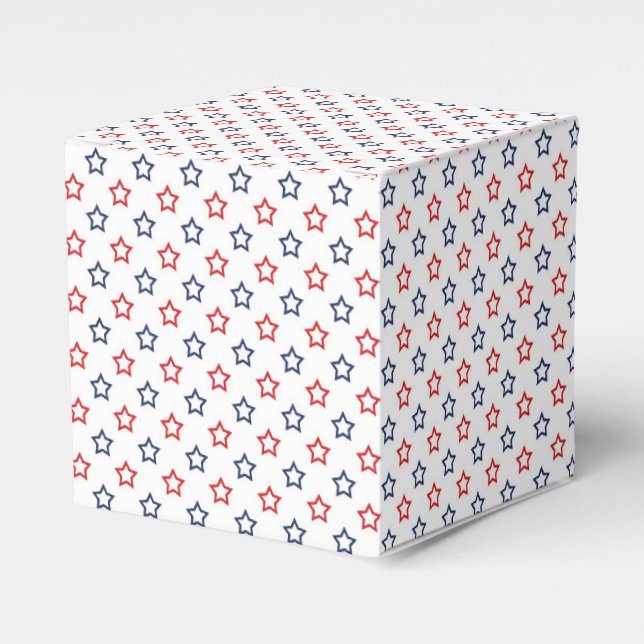 Patriotic Stars Favor Boxes (Front Side)