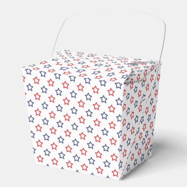 Patriotic Stars Favor Boxes (Front)